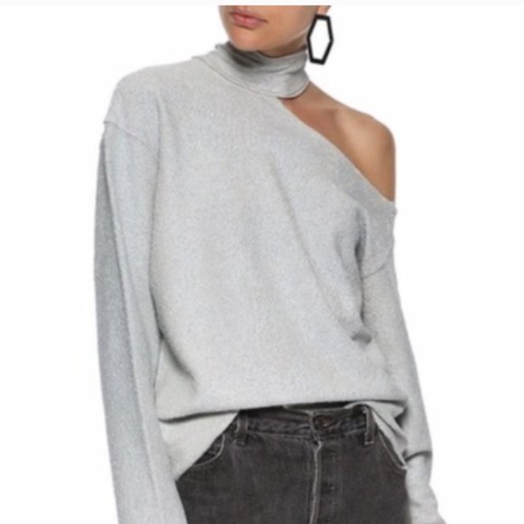 RtA Sweaters - RTA langley metallic terry sweatshirt